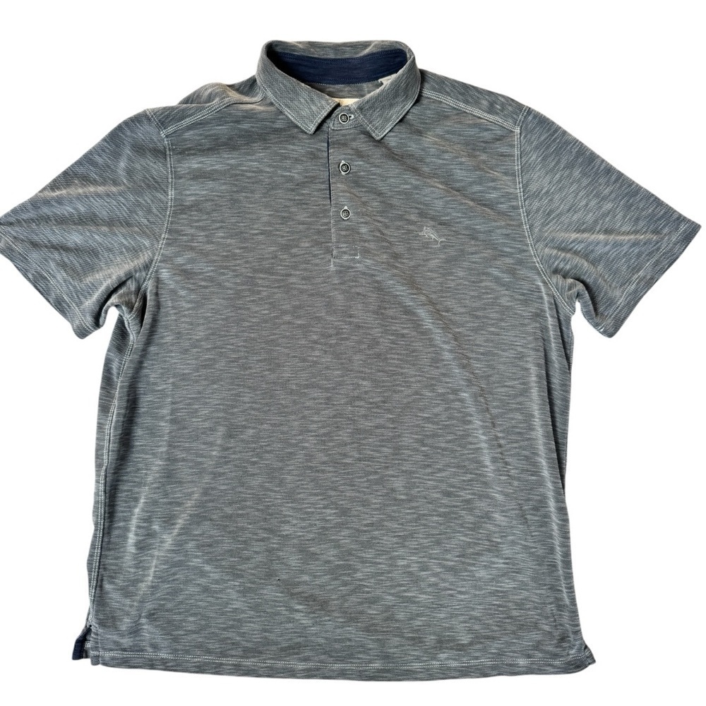 Tommy Bahama Shirt Men’s Medium Polo Gray 70% Modal, 30% Polyester